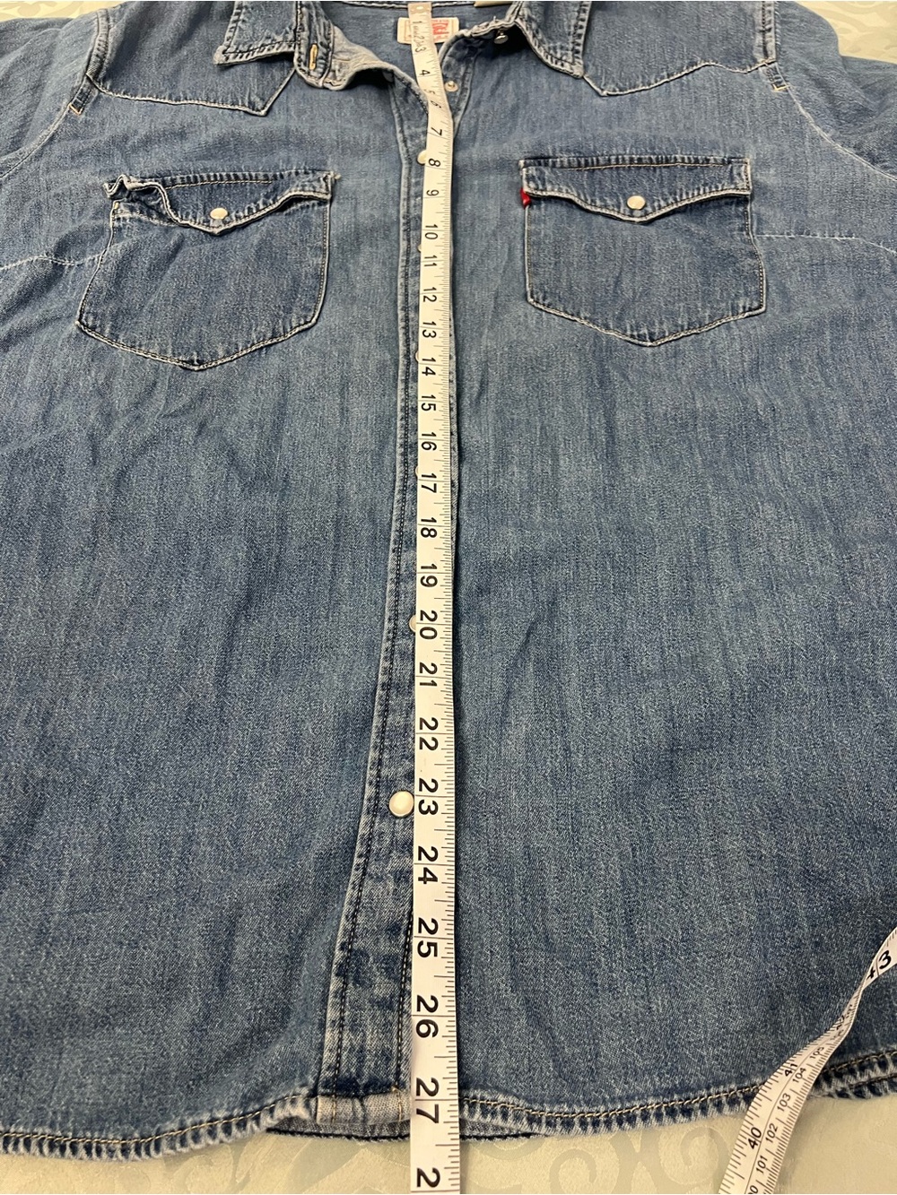 Levi's blue western Classic Indigo Denim Shirt 3X - Picture 11 of 14